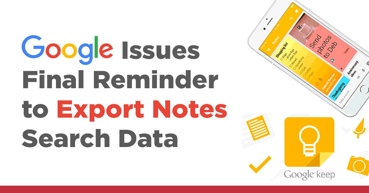 Export Google Notes Feature Search Data